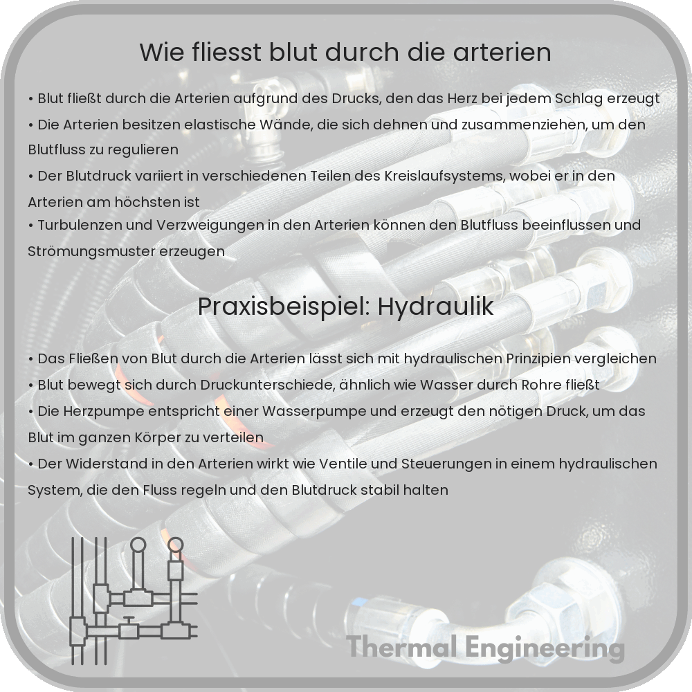 Wie fließt Blut durch die Arterien?
