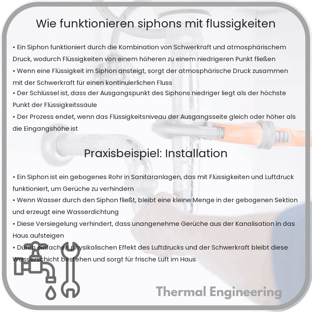 Wie funktionieren Siphons mit Flüssigkeiten?