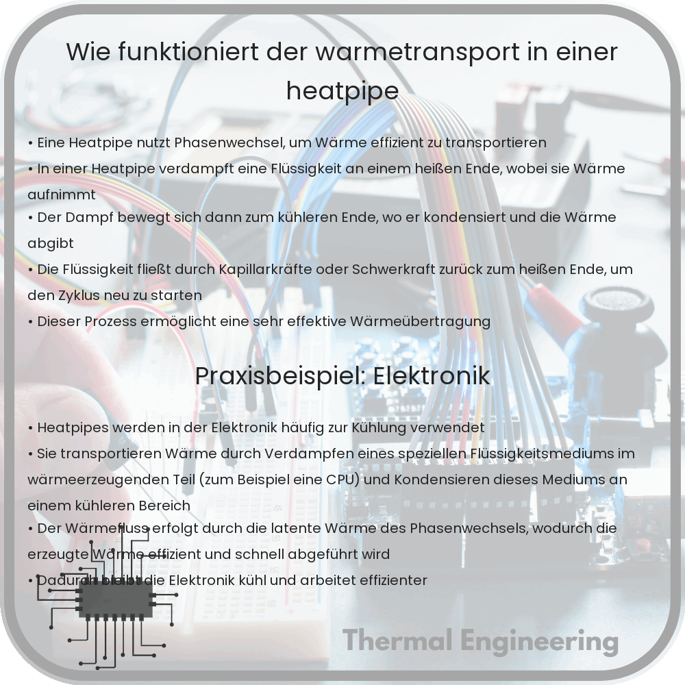 Wie funktioniert der Wärmetransport in einer Heatpipe?