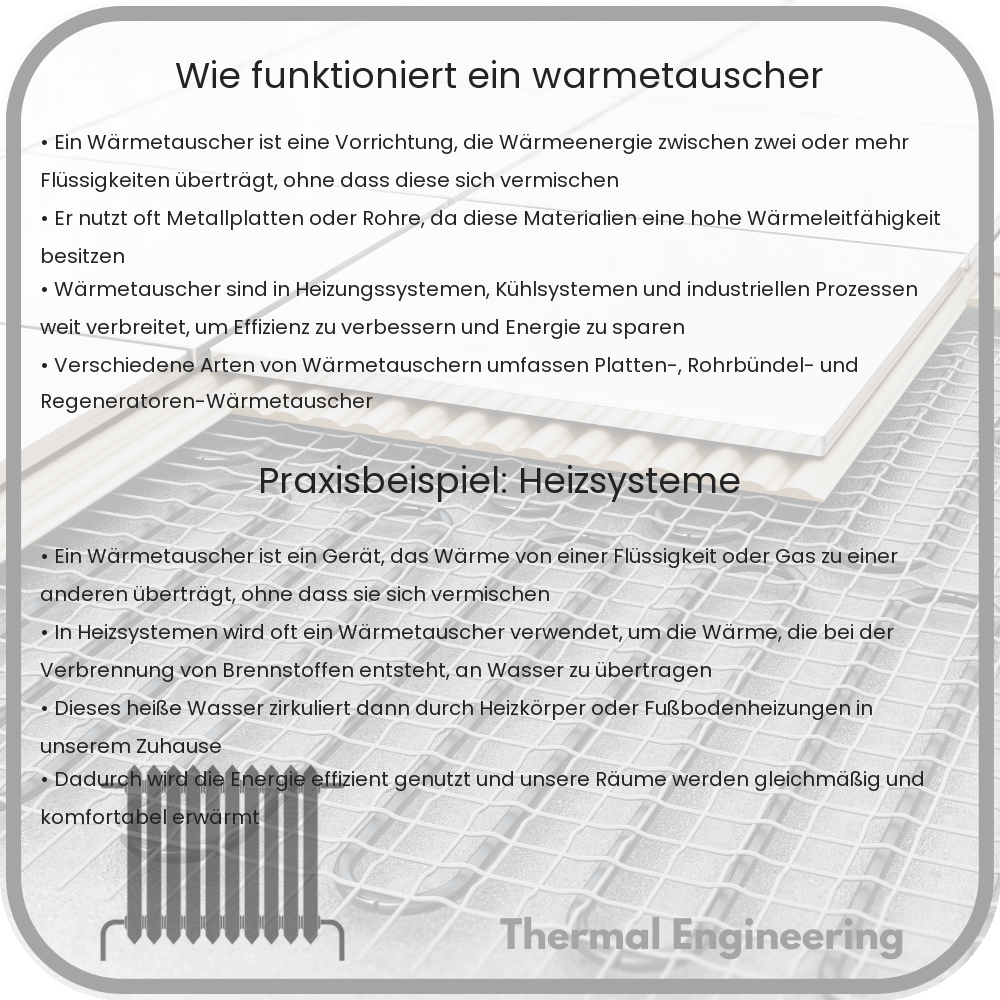Wie funktioniert ein Wärmetauscher?