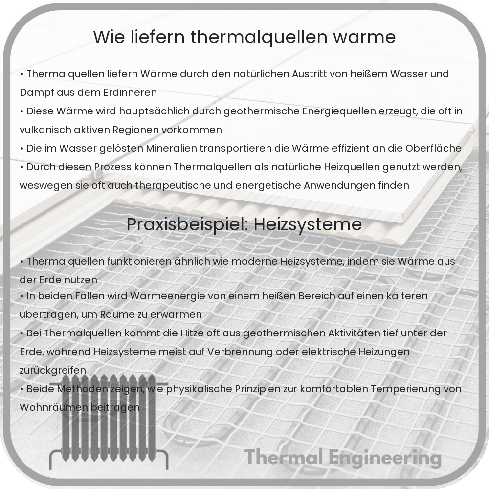 Wie liefern Thermalquellen Wärme?