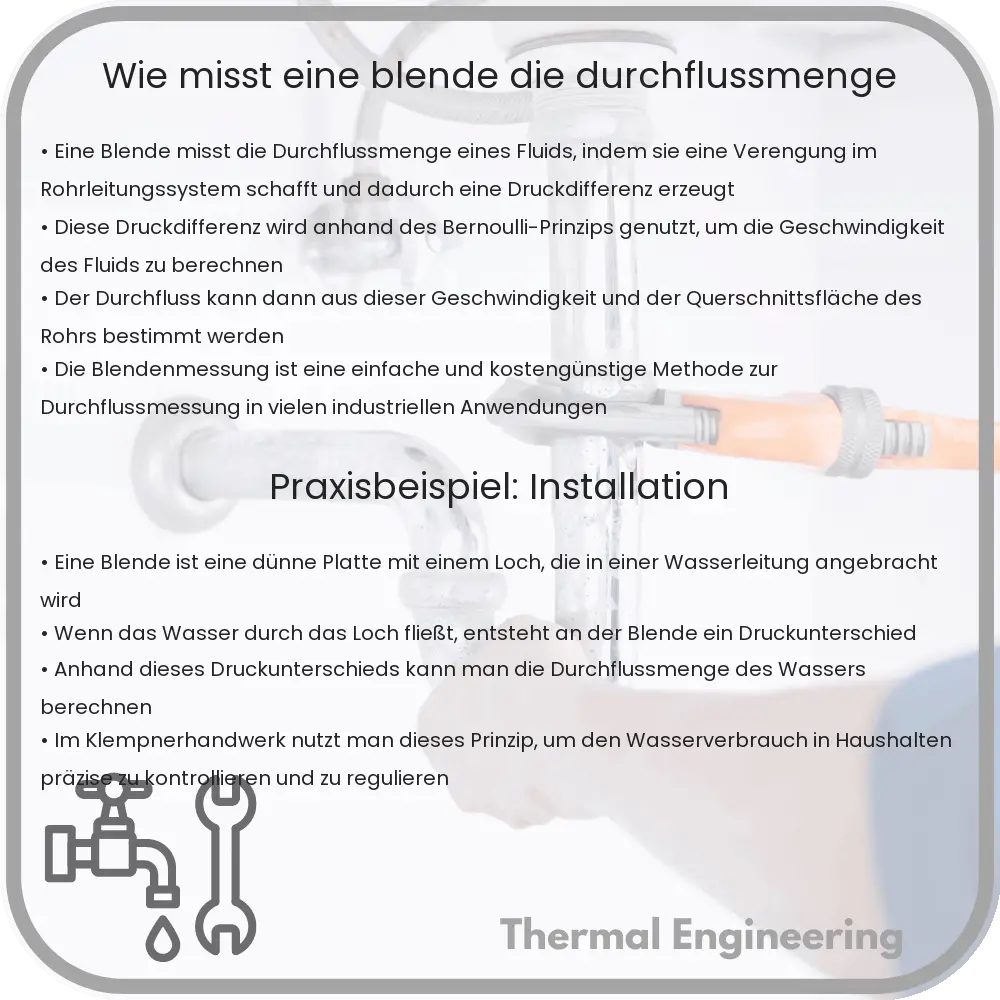 Wie misst eine Blende die Durchflussmenge?