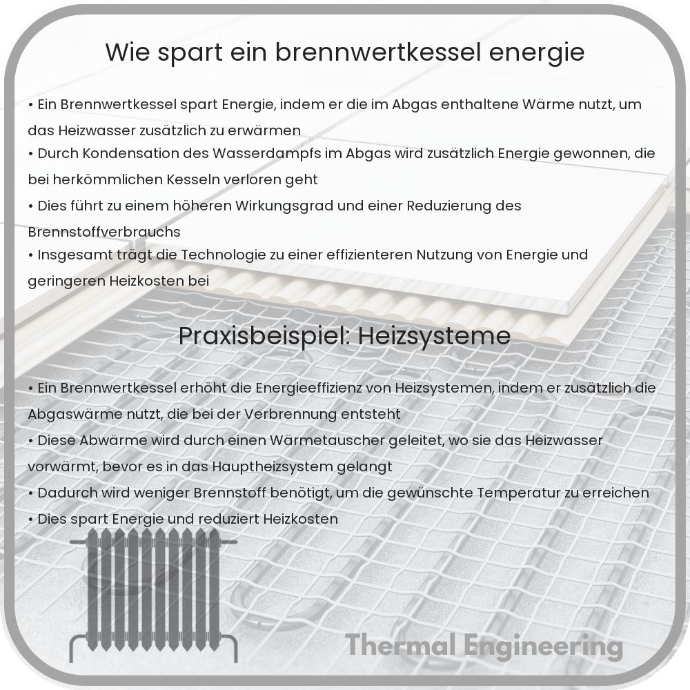 Wie spart ein Brennwertkessel Energie?