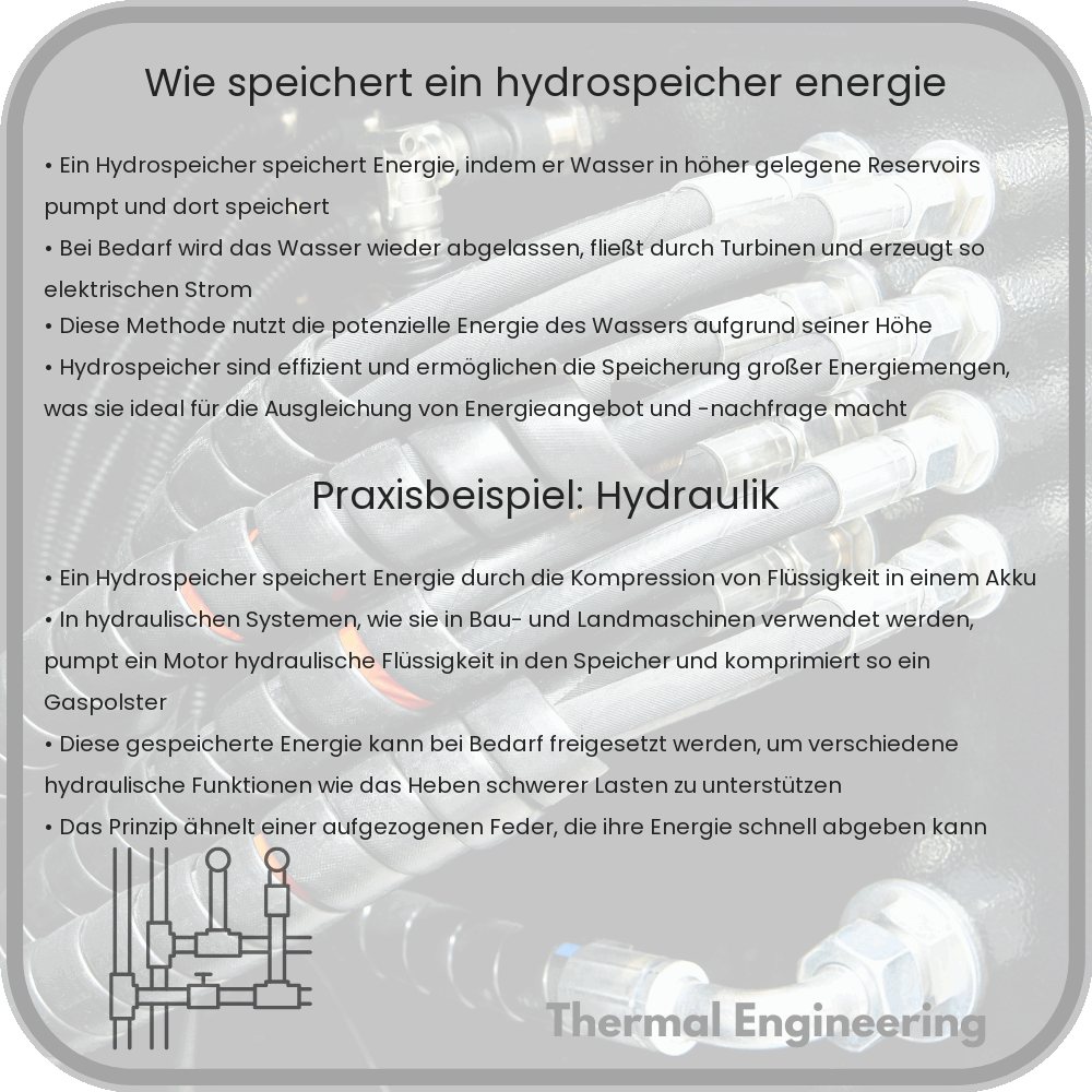 Wie speichert ein Hydrospeicher Energie?