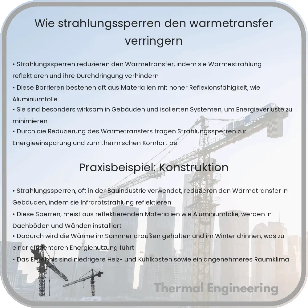 Wie Strahlungssperren den Wärmetransfer verringern