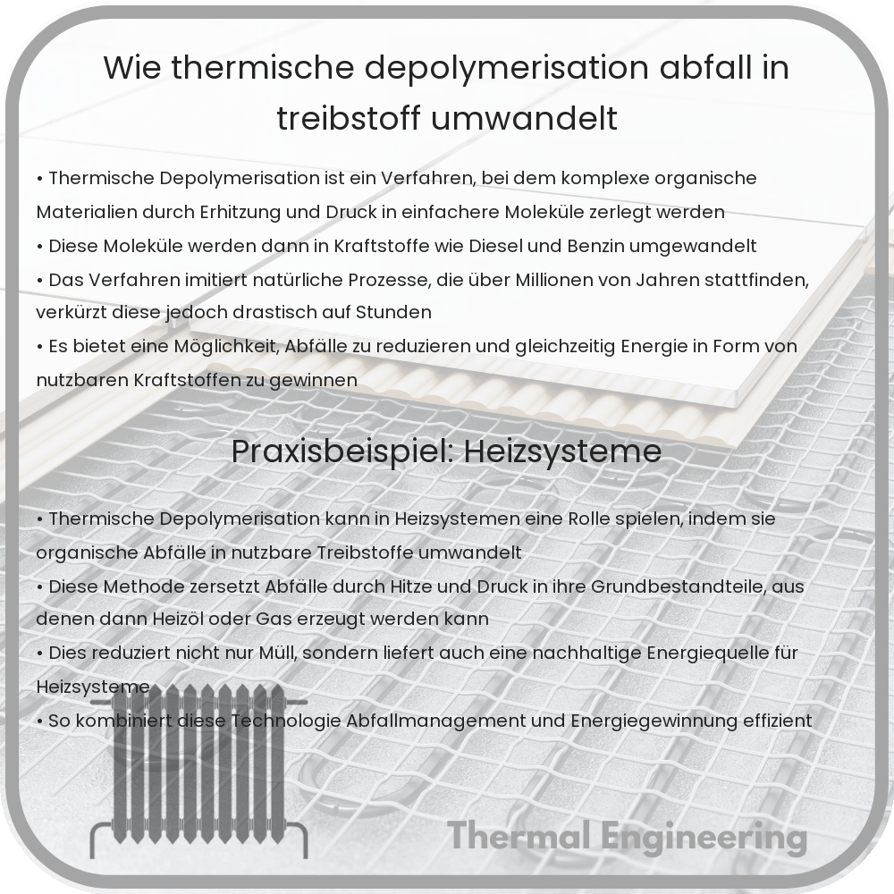 Wie thermische Depolymerisation Abfall in Treibstoff umwandelt