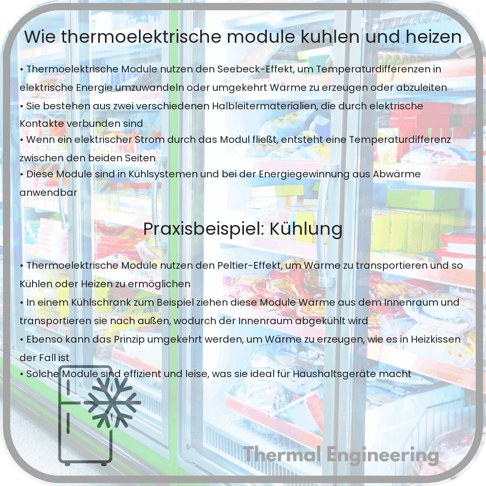 Wie thermoelektrische Module kühlen und heizen