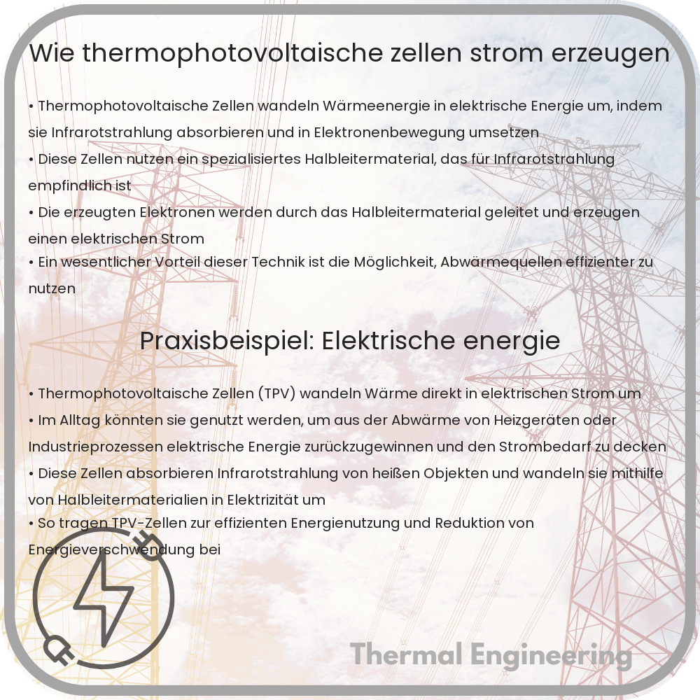 Wie thermophotovoltaische Zellen Strom erzeugen