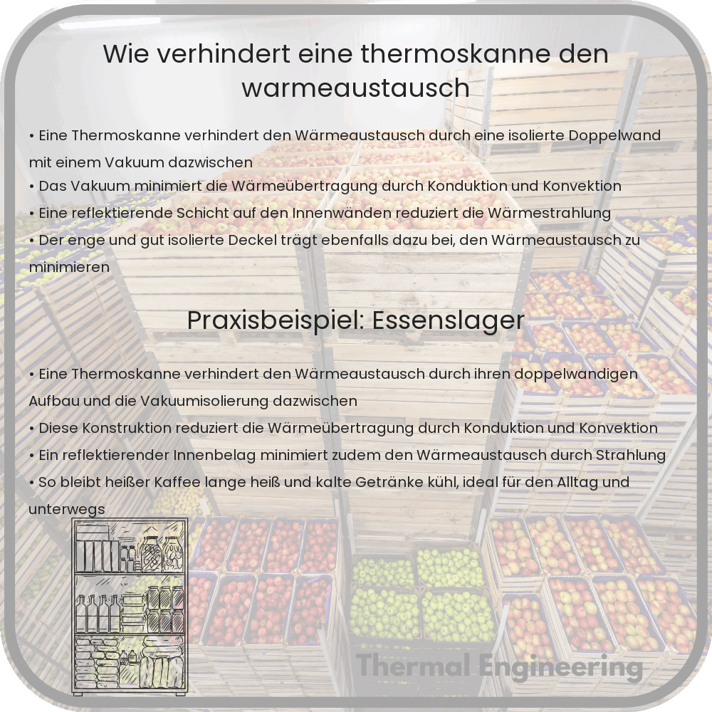 Wie verhindert eine Thermoskanne den Wärmeaustausch?