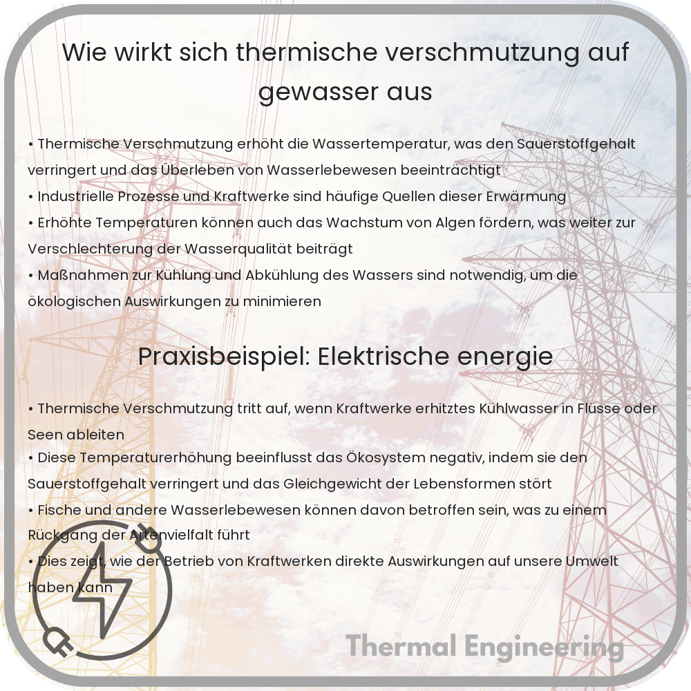 Wie wirkt sich thermische Verschmutzung auf Gewässer aus?