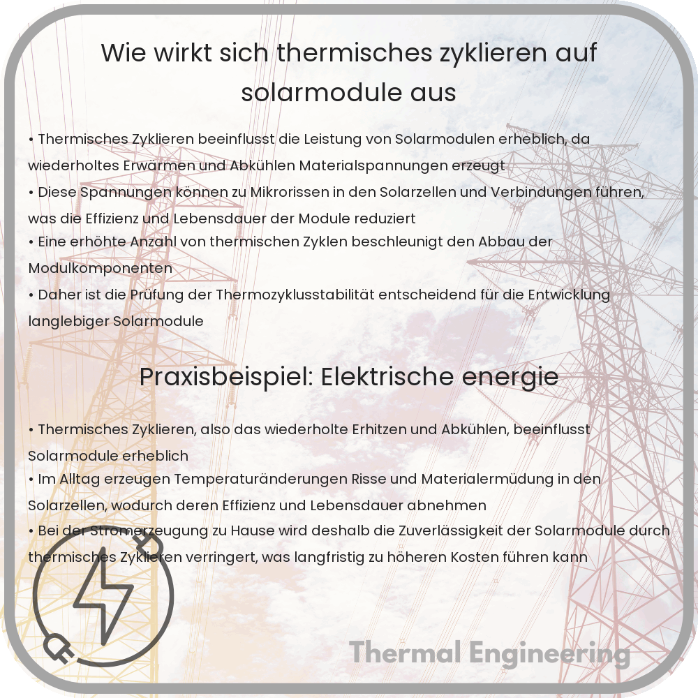 Wie wirkt sich thermisches Zyklieren auf Solarmodule aus?