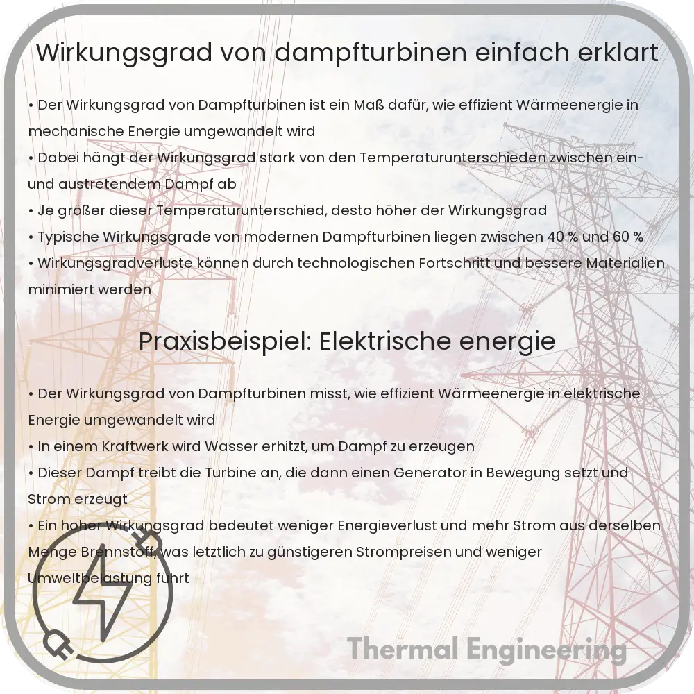 Wirkungsgrad von Dampfturbinen einfach erklärt