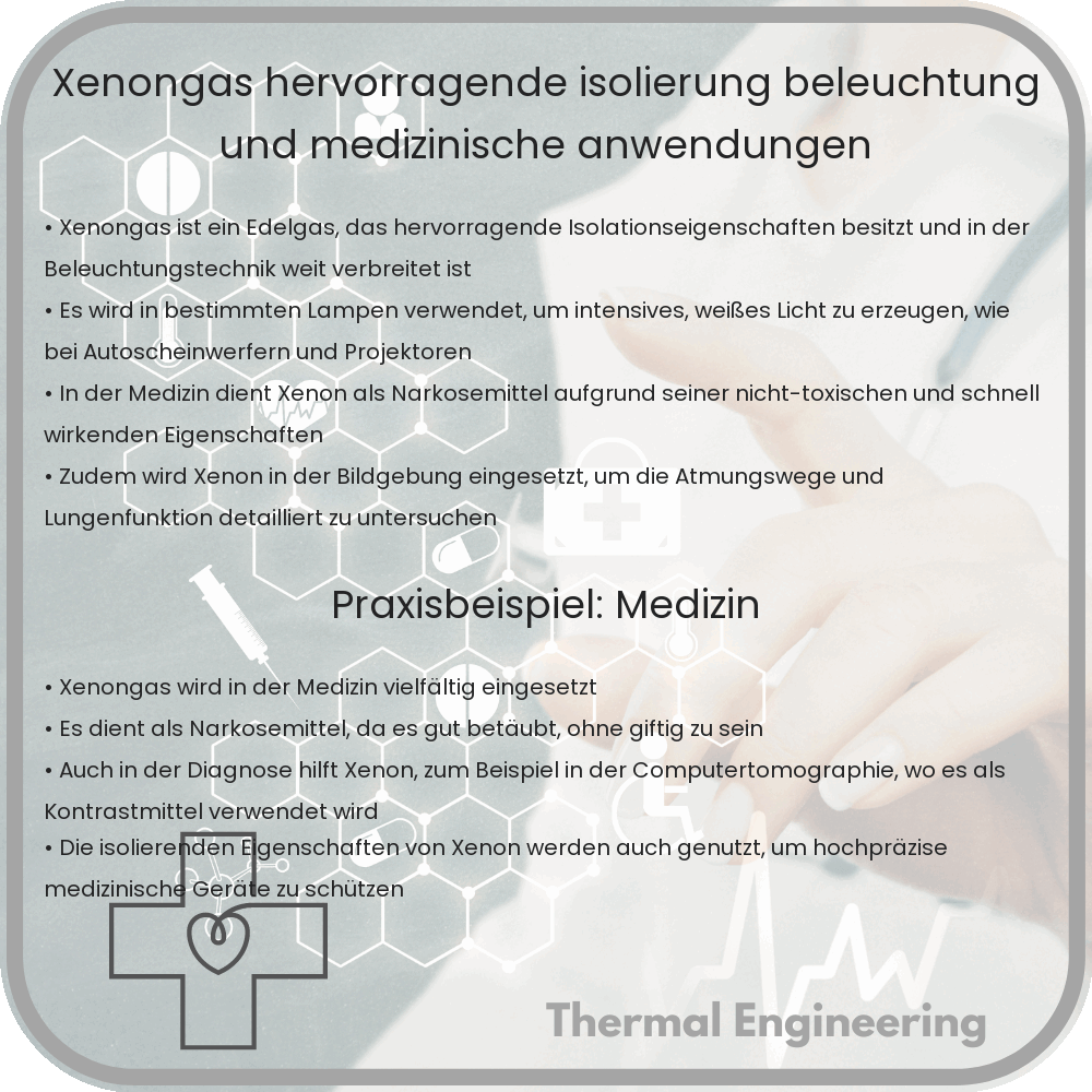 Xenongas: Hervorragende Isolierung, Beleuchtung und Medizinische Anwendungen