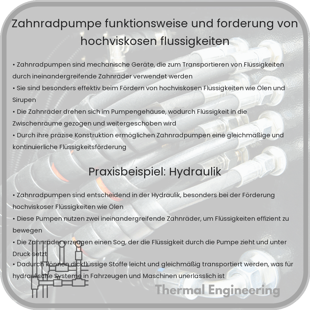Zahnradpumpe | Funktionsweise und Förderung von hochviskosen Flüssigkeiten