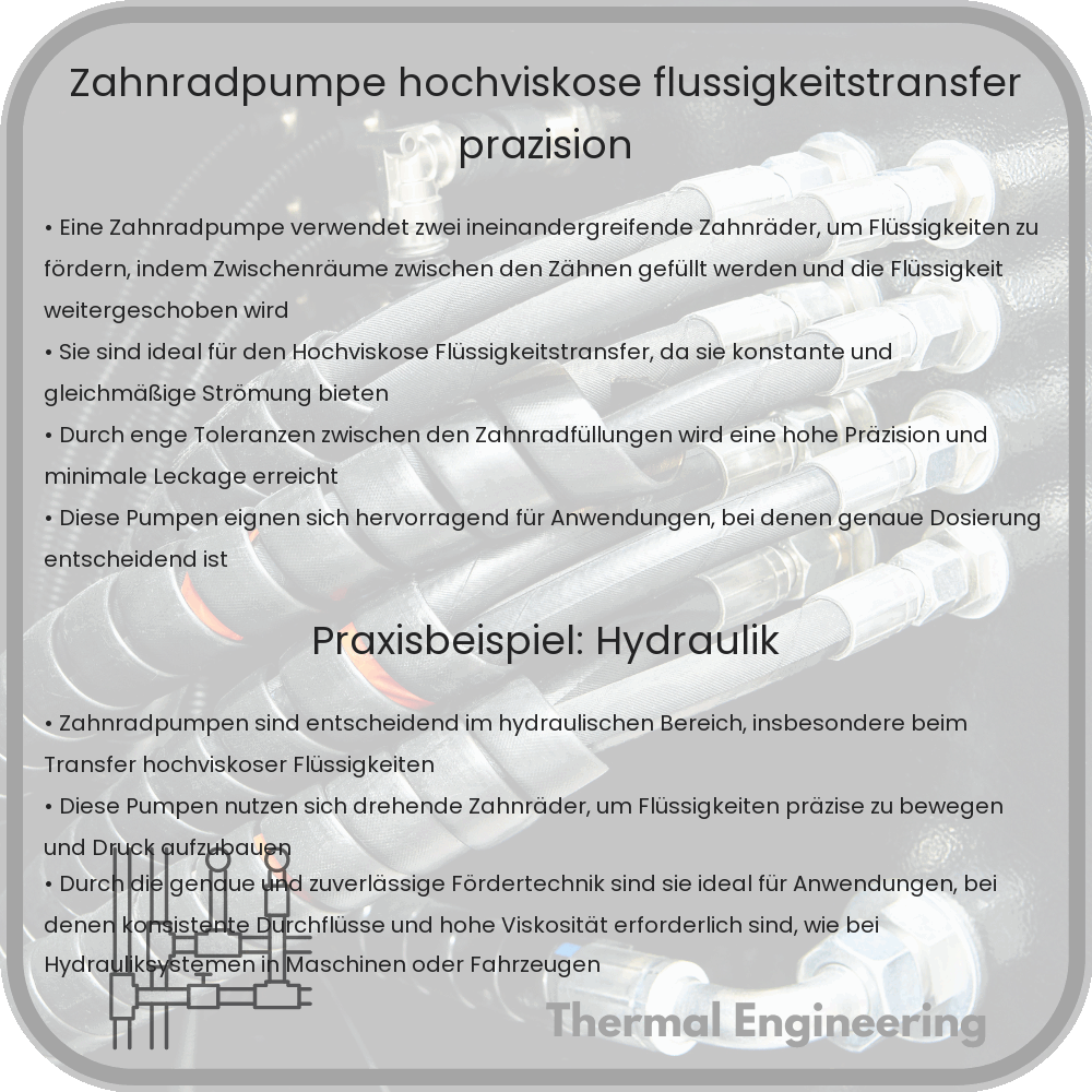 Zahnradpumpe | Hochviskose Flüssigkeitstransfer & Präzision