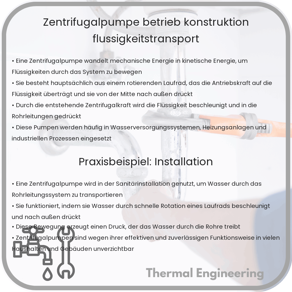 Zentrifugalpumpe | Betrieb, Konstruktion, Flüssigkeitstransport