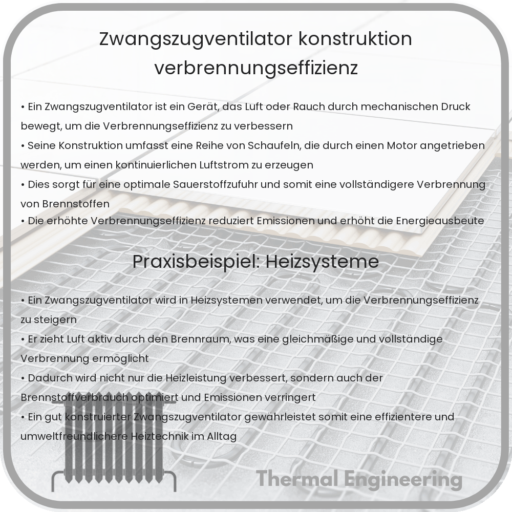 Zwangszugventilator | Konstruktion & Verbrennungseffizienz