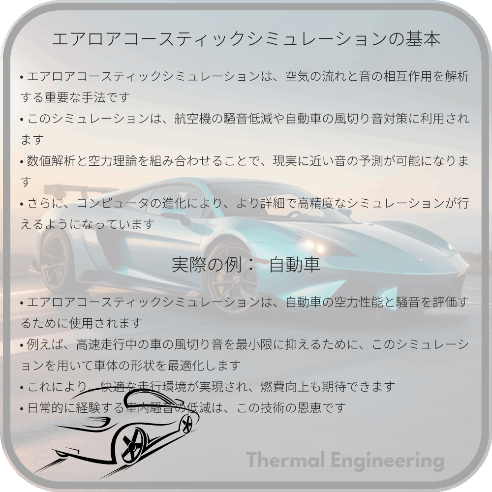 エアロアコースティックシミュレーションの基本