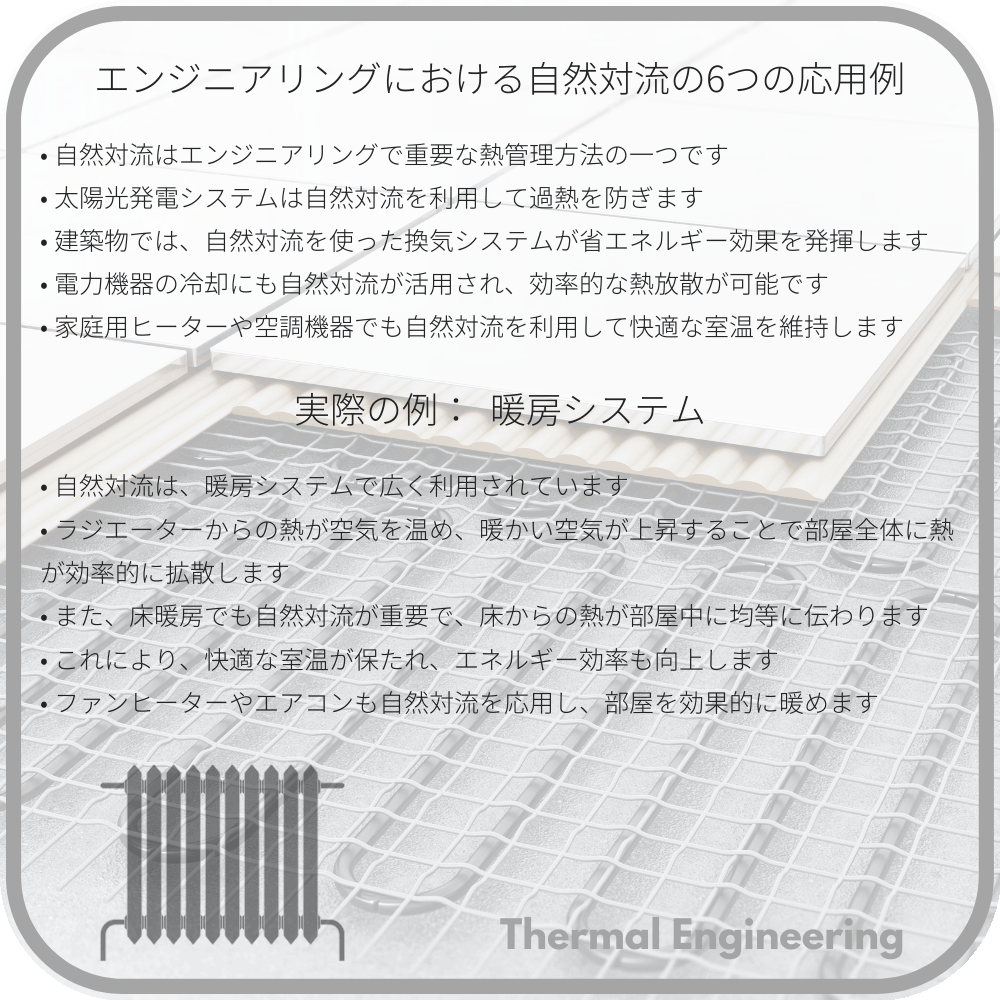 エンジニアリングにおける自然対流の6つの応用例