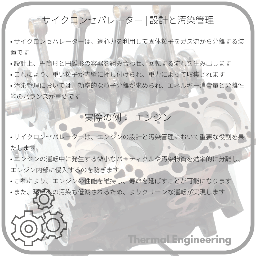 サイクロンセパレーター | 設計と汚染管理