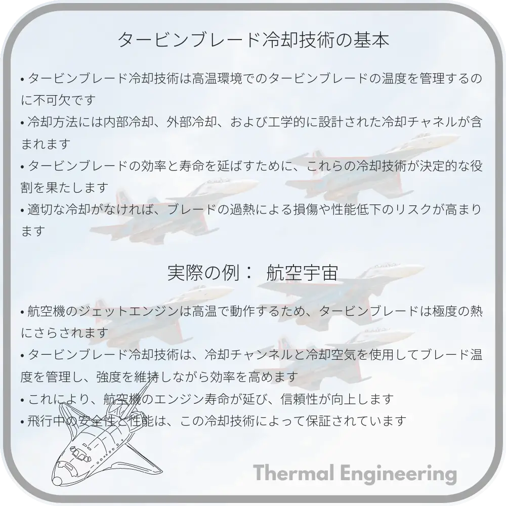 タービンブレード冷却技術の基本