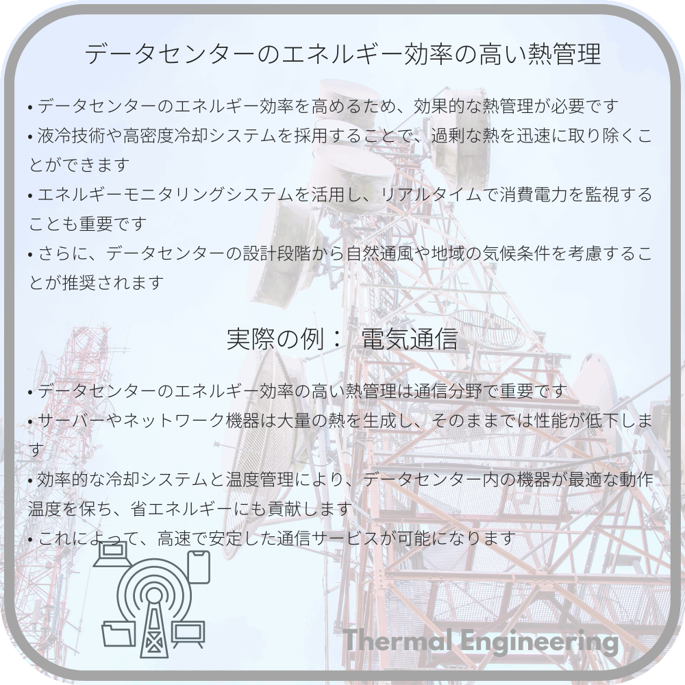 データセンターのエネルギー効率の高い熱管理