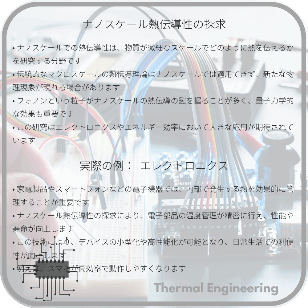 ナノスケール熱伝導性の探求