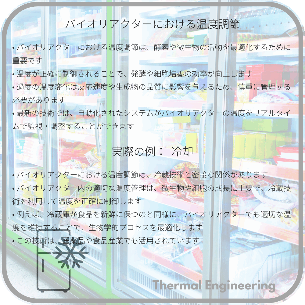 バイオリアクターにおける温度調節