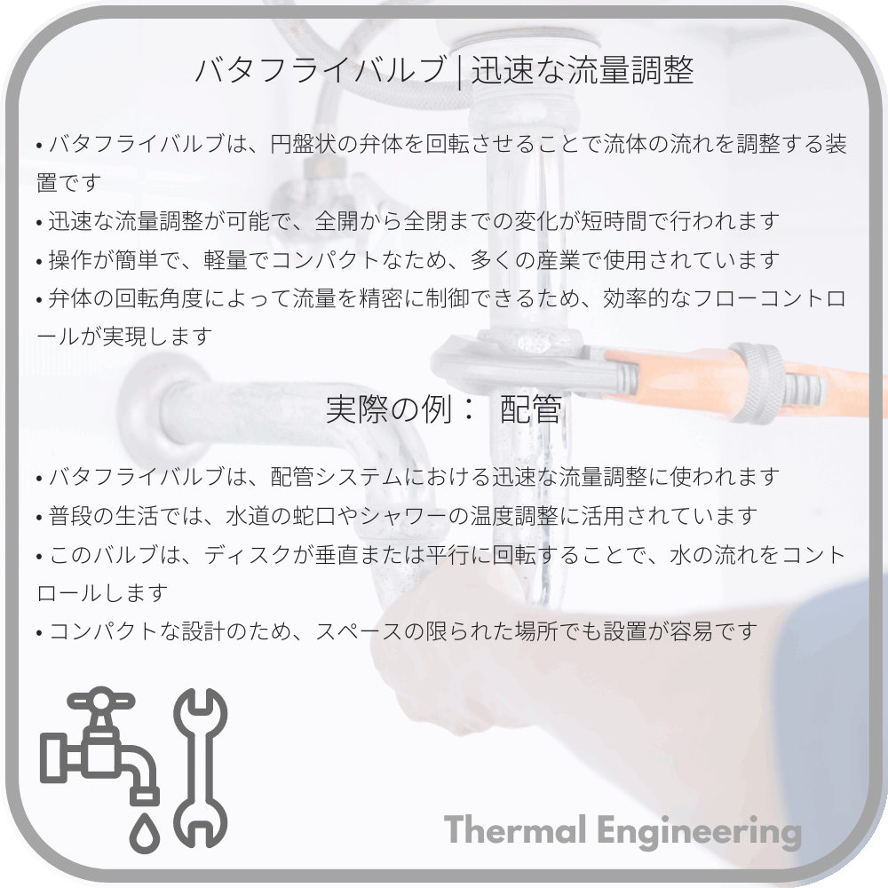 バタフライバルブ | 迅速な流量調整