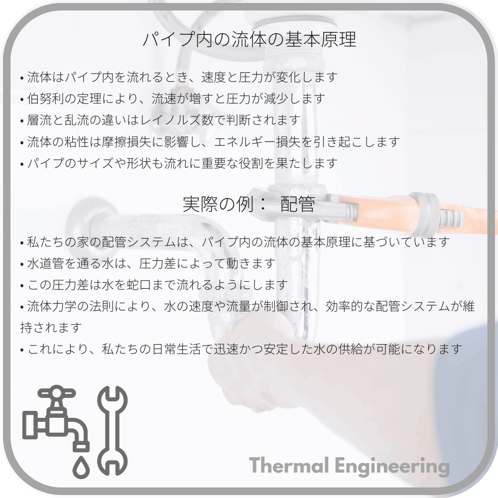 パイプ内の流体の基本原理