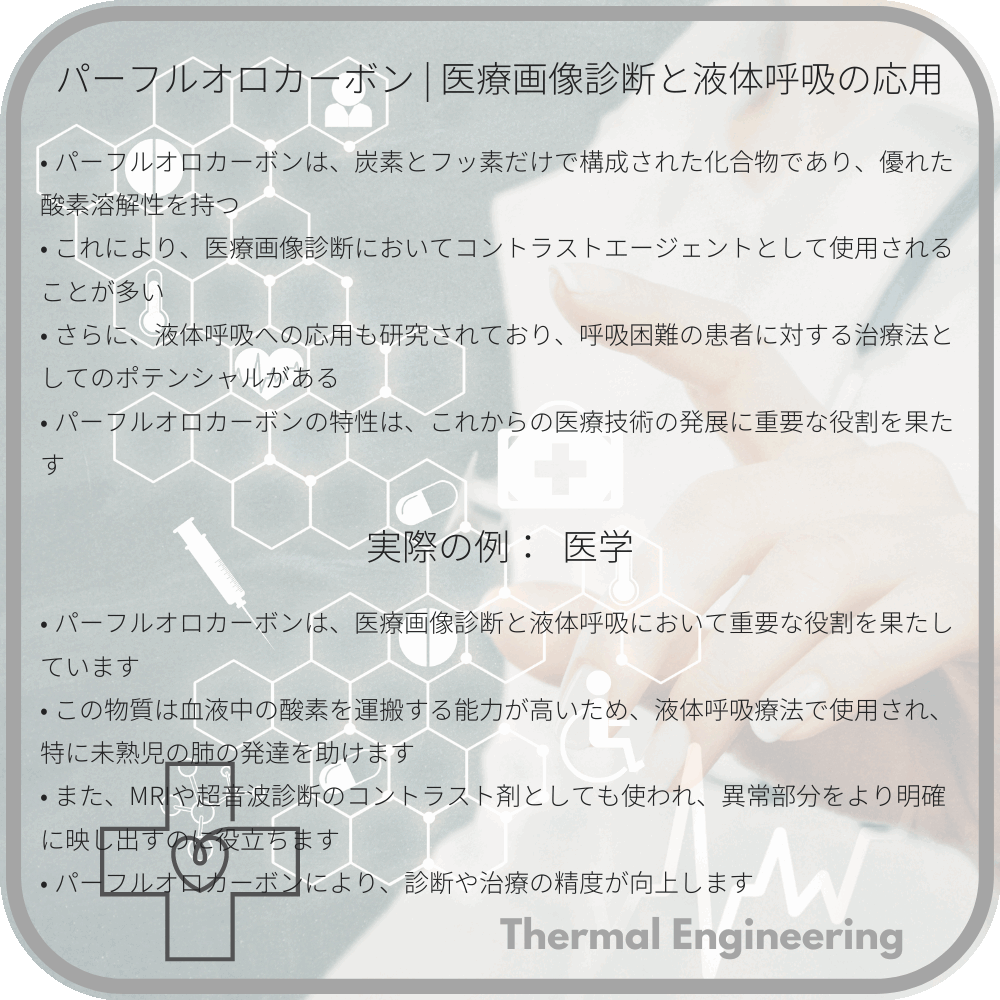 パーフルオロカーボン | 医療画像診断と液体呼吸の応用
