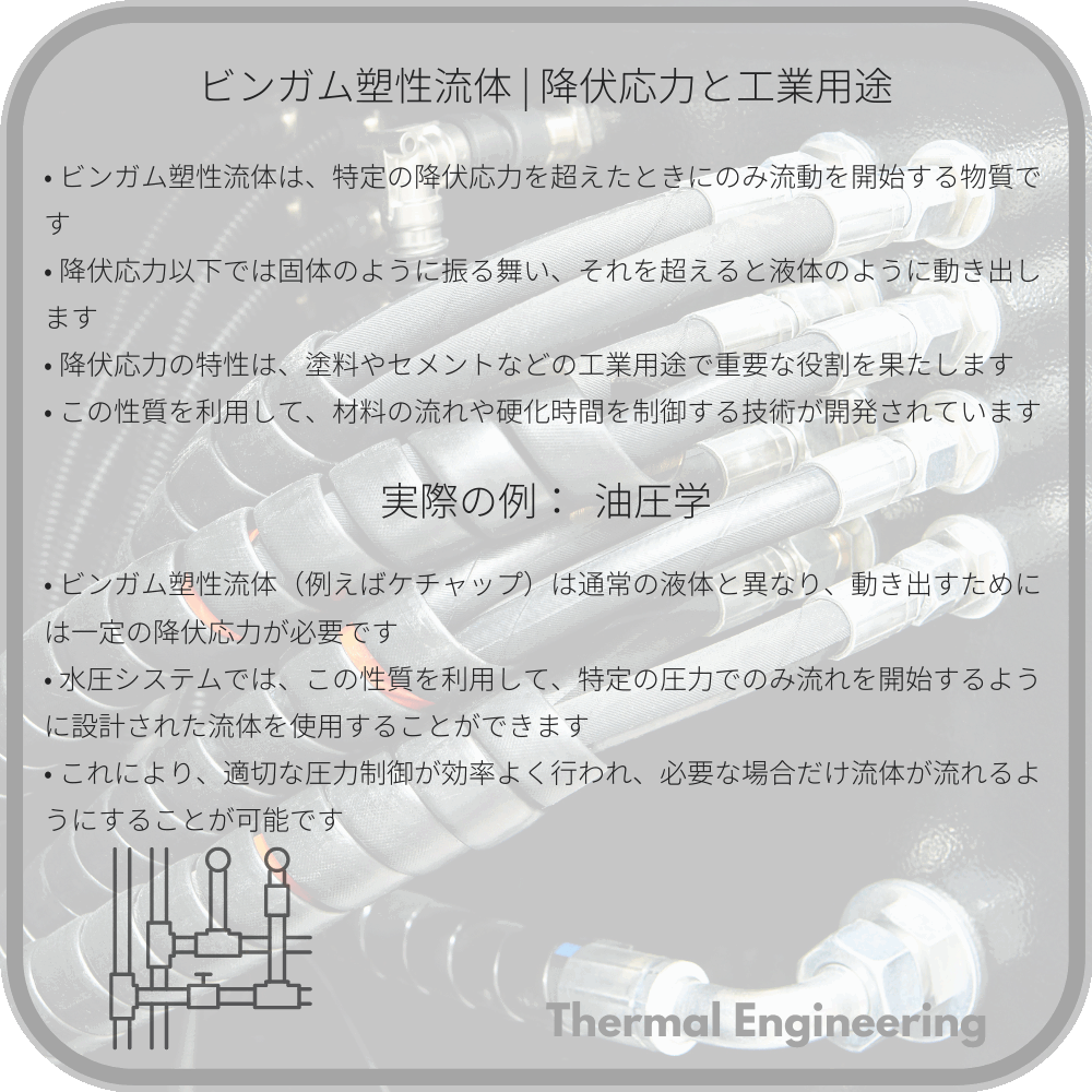 ビンガム塑性流体 | 降伏応力と工業用途