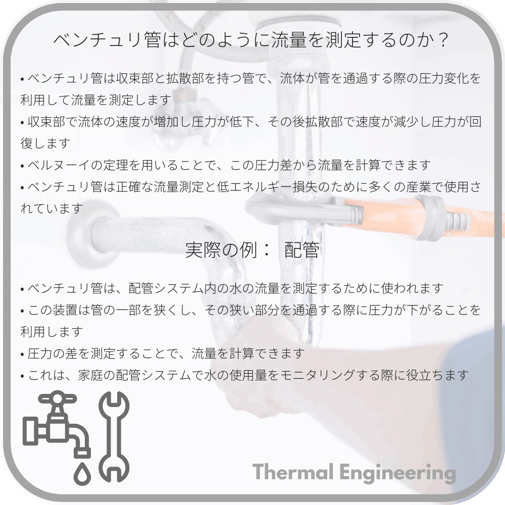ベンチュリ管はどのように流量を測定するのか?