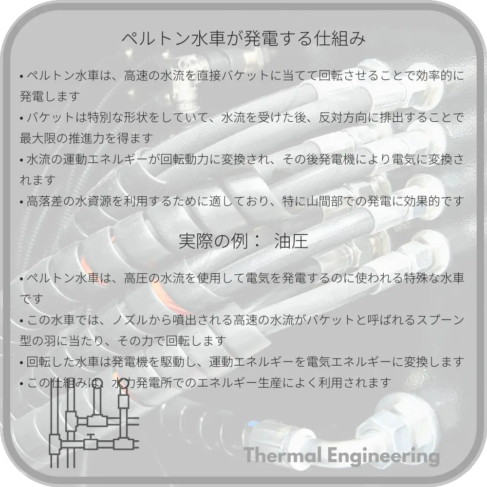 ペルトン水車が発電する仕組み