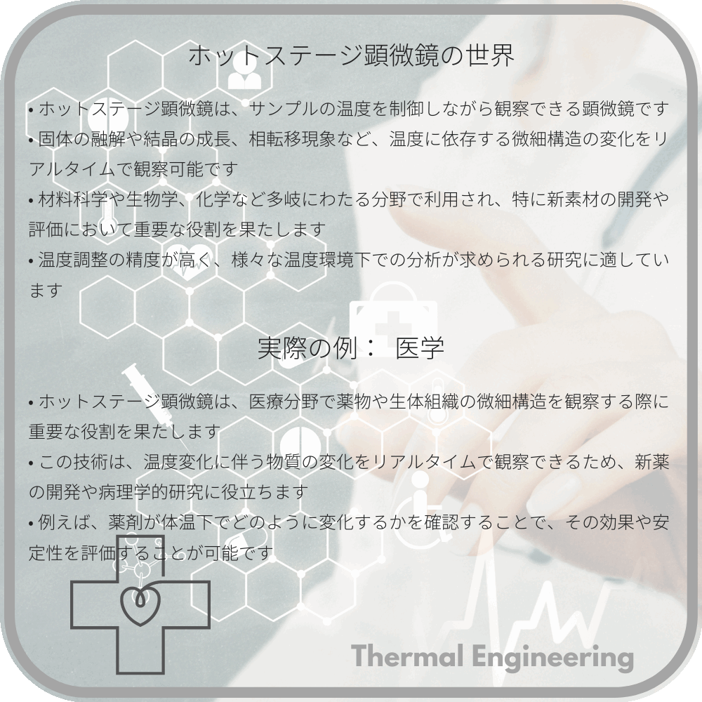 ホットステージ顕微鏡の世界