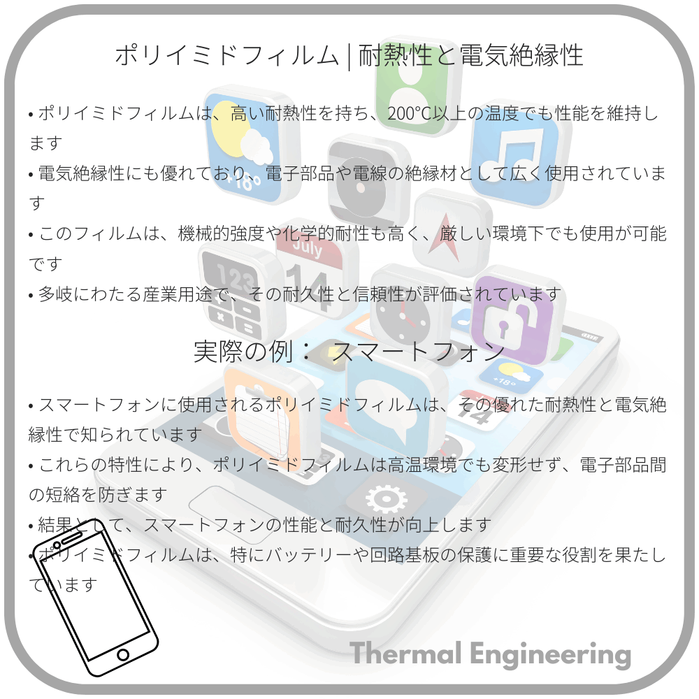 ポリイミドフィルム | 耐熱性と電気絶縁性
