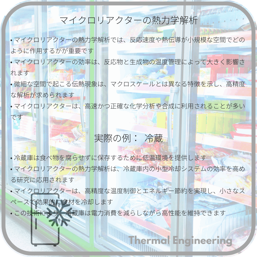 マイクロリアクターの熱力学解析