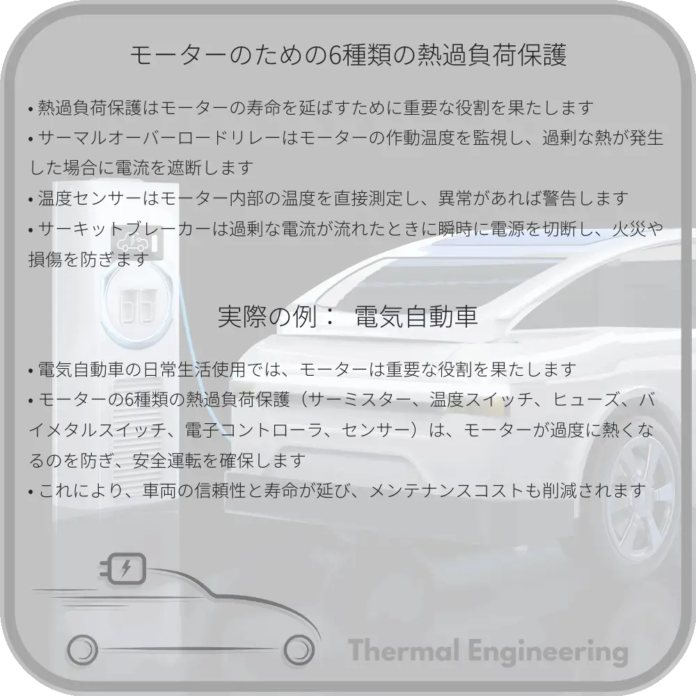 モーターのための6種類の熱過負荷保護