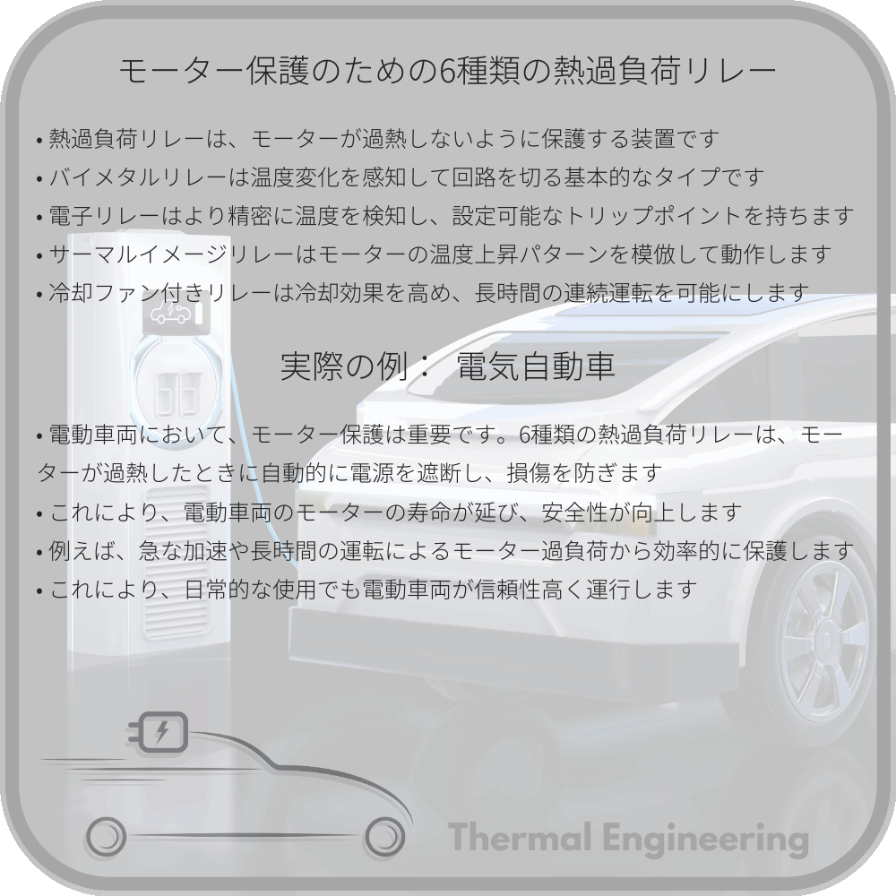 モーター保護のための6種類の熱過負荷リレー