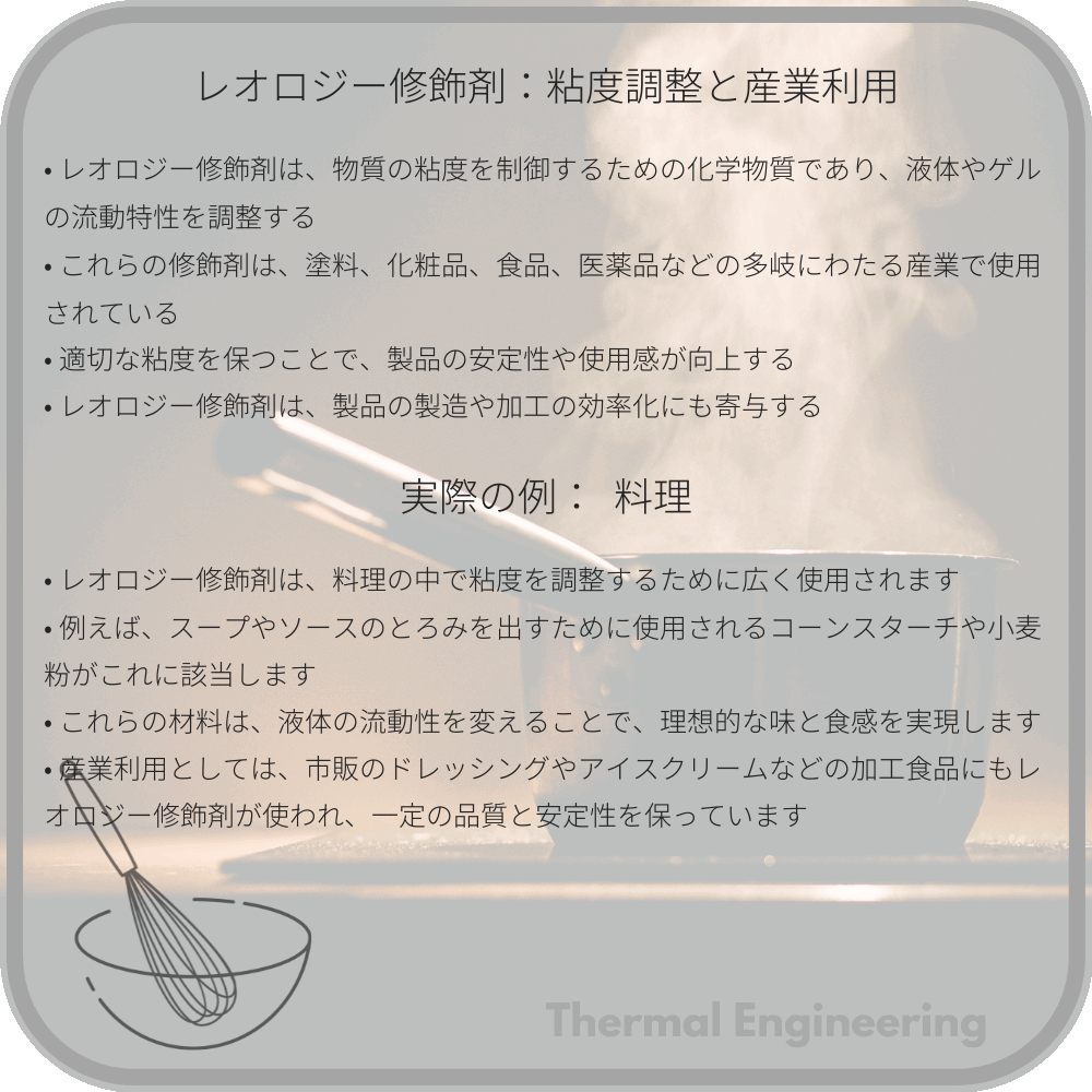 レオロジー修飾剤:粘度調整と産業利用