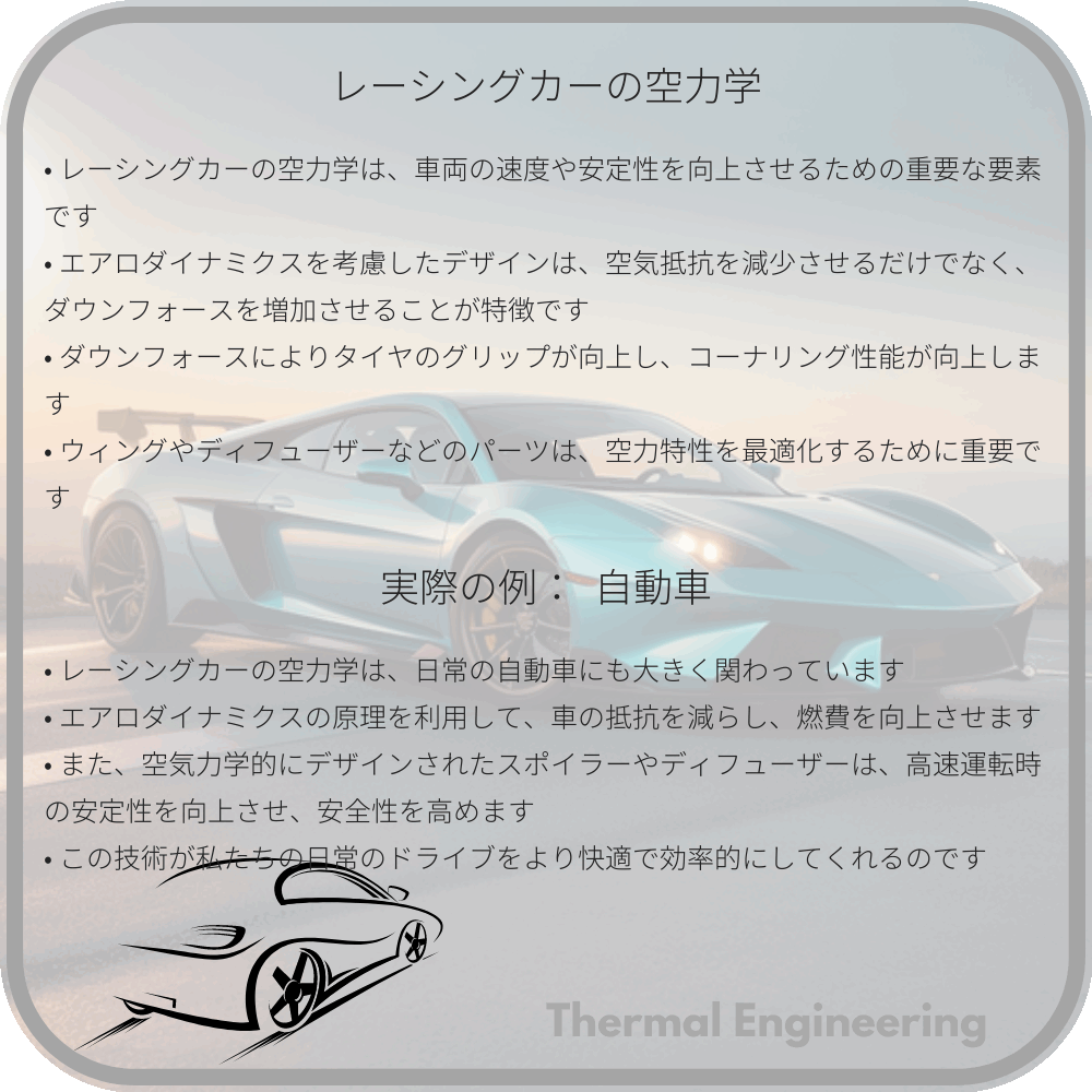 レーシングカーの空力学