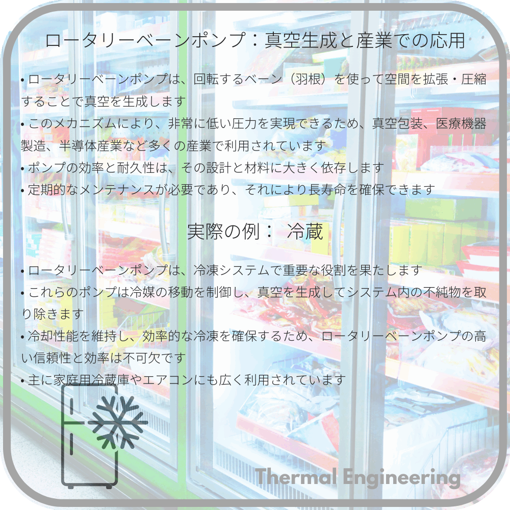 ロータリーベーンポンプ:真空生成と産業での応用