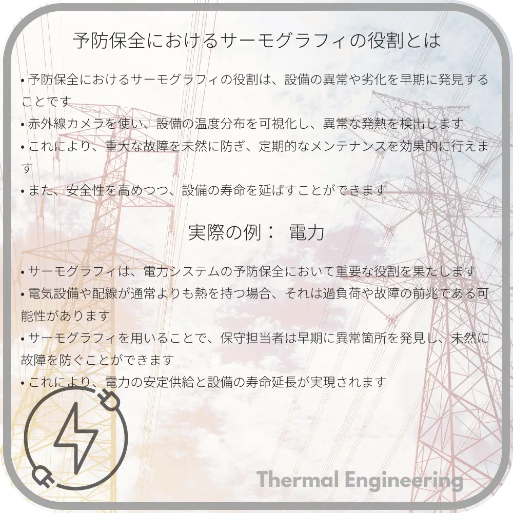 予防保全におけるサーモグラフィの役割とは