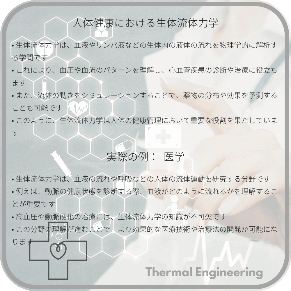 人体健康における生体流体力学