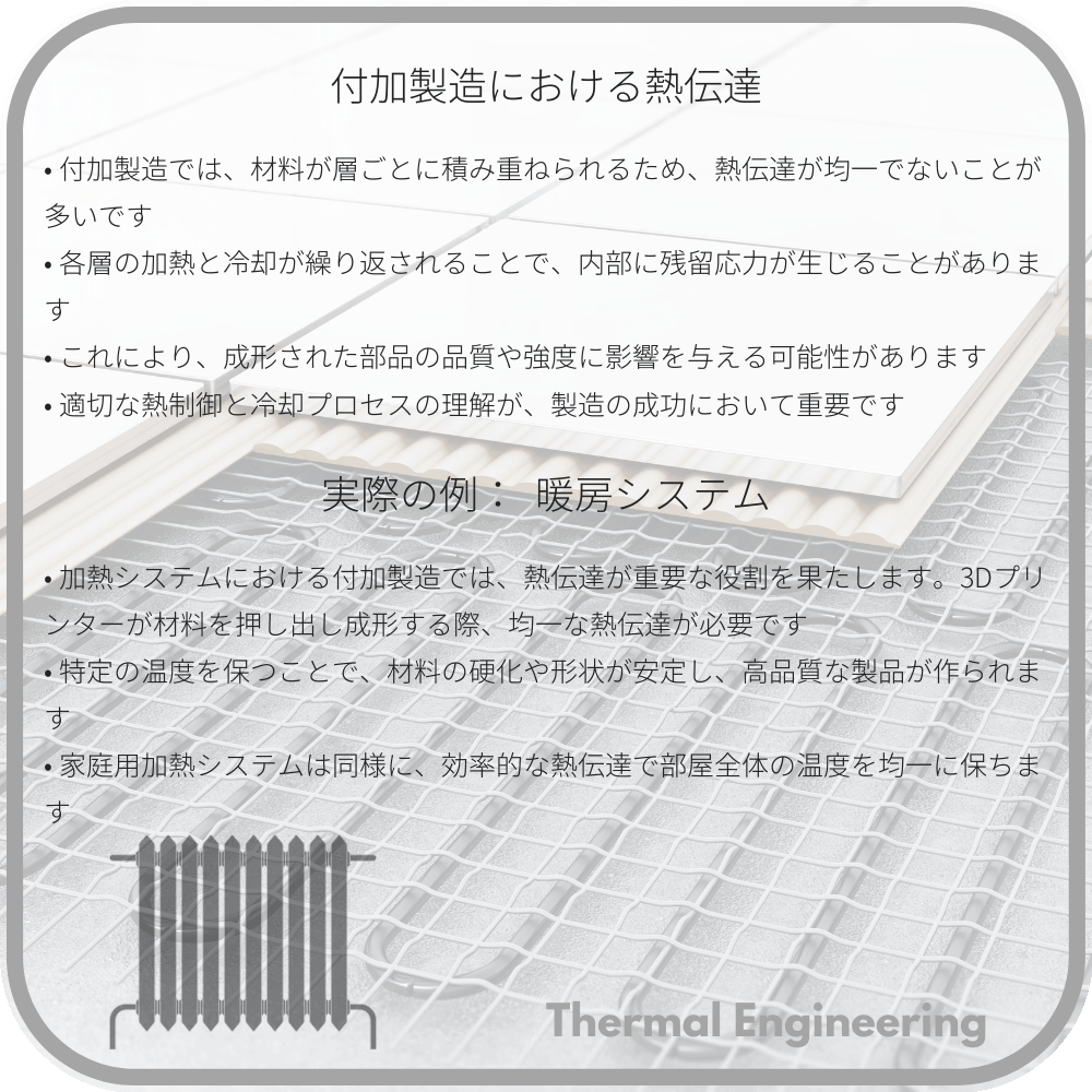 付加製造における熱伝達