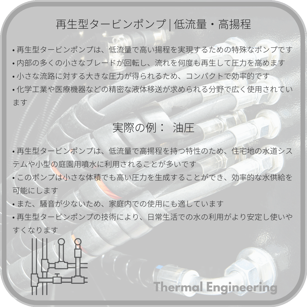 再生型タービンポンプ | 低流量・高揚程