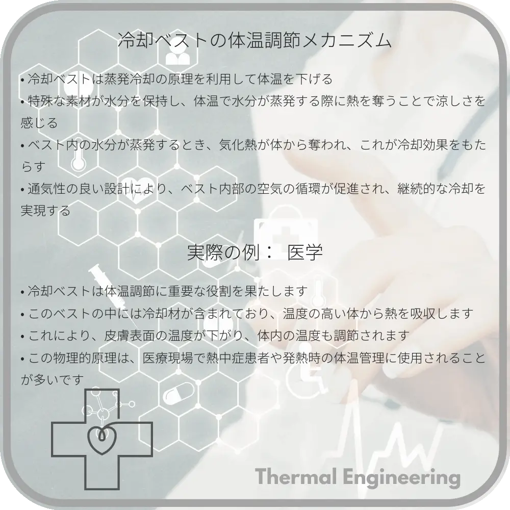冷却ベストの体温調節メカニズム