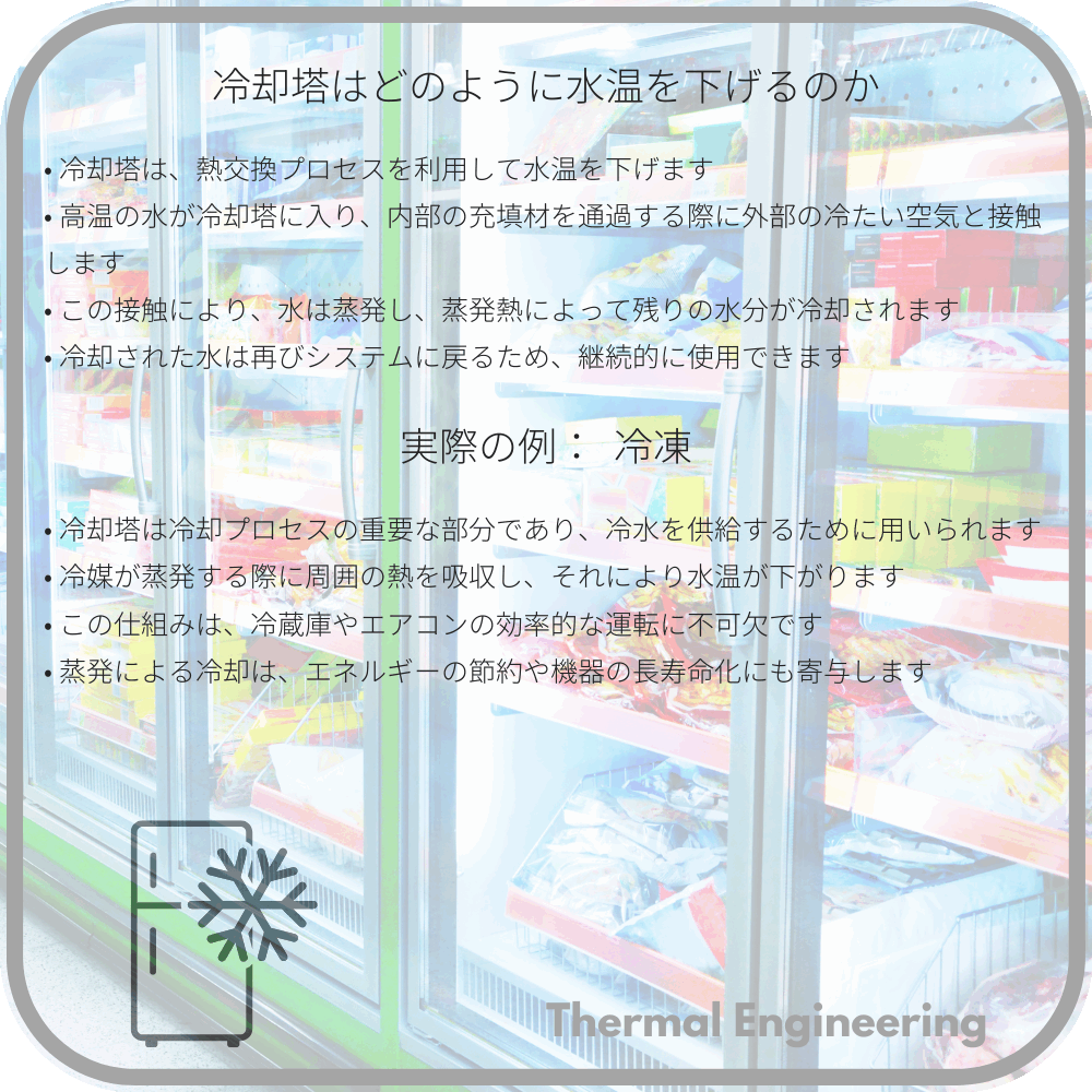冷却塔はどのように水温を下げるのか