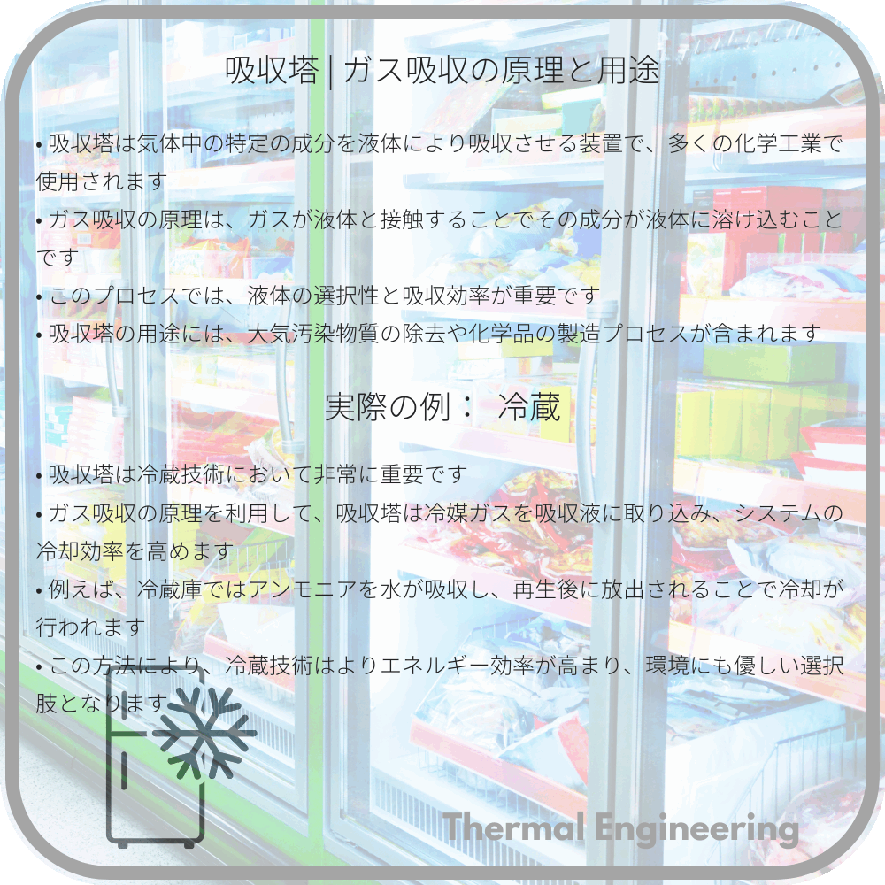 吸収塔 | ガス吸収の原理と用途