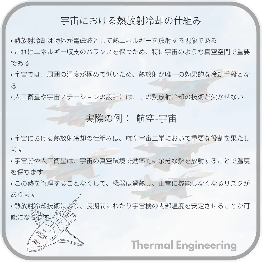宇宙における熱放射冷却の仕組み